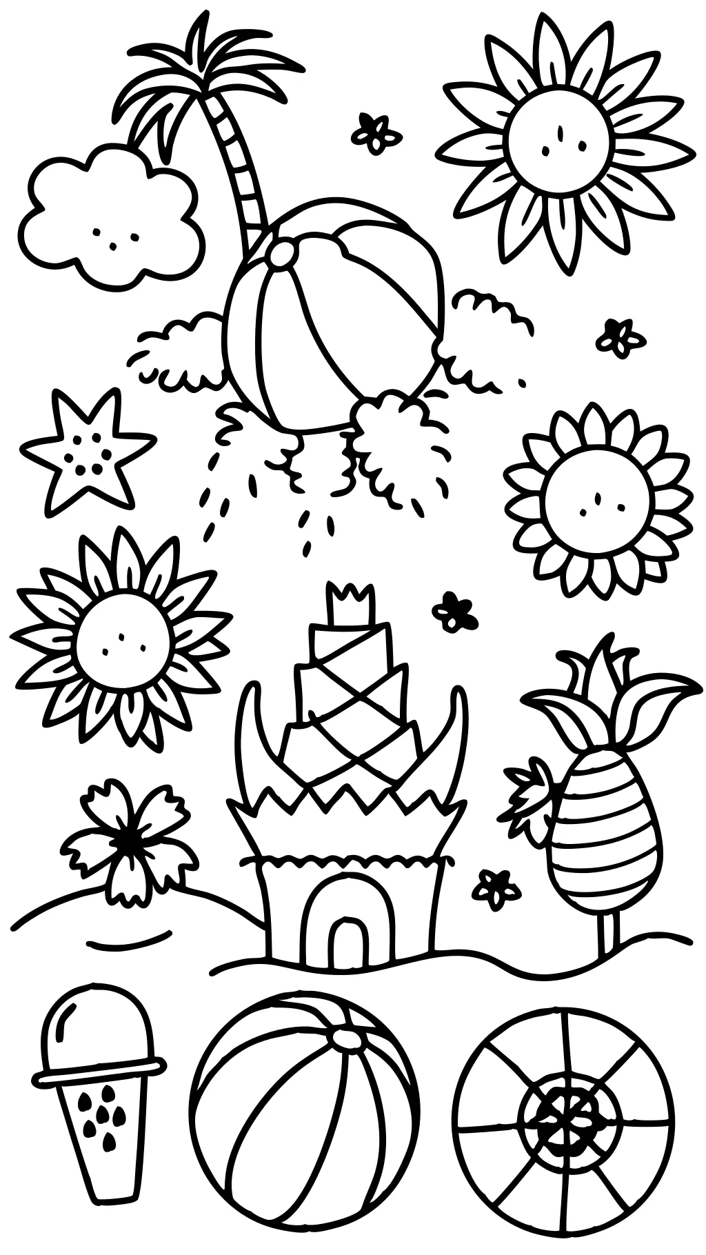 coloring pages summer time